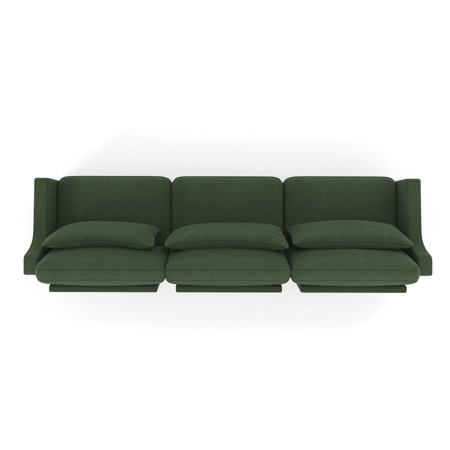 Canapé 4 places en chenille 105,9 avec base ergonomique en bois et éponge haute résilience pour le salon