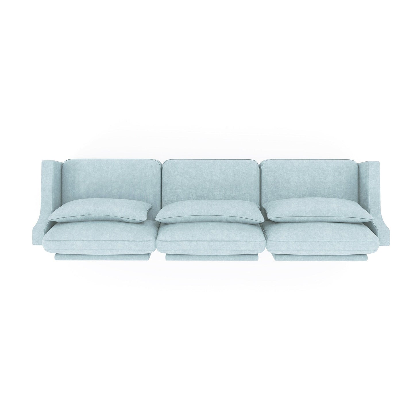 Canapé 4 places en chenille 105,9 avec base ergonomique en bois et éponge haute résilience pour le salon