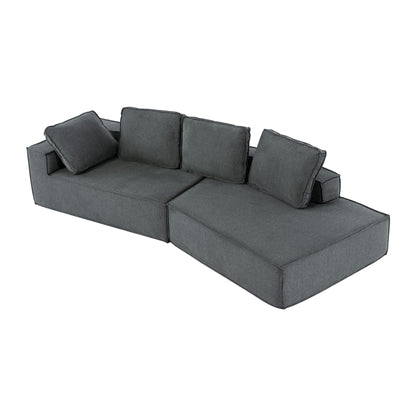 Canapé-lit d'intérieur moderne et élégant, 125 cm, aux lignes épurées, pour le salon, beige