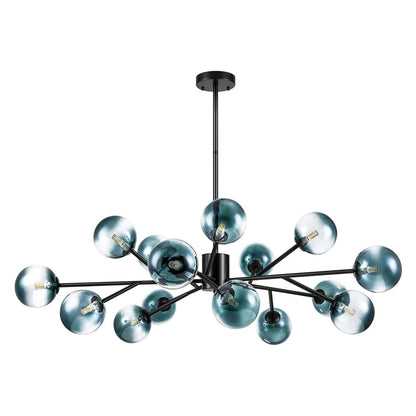 Modern Large Bubble Sputnik Chandelier in Black or Gold for Dining Room