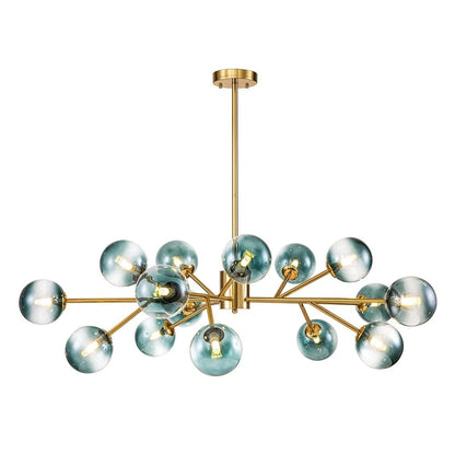 Modern Large Bubble Sputnik Chandelier in Black or Gold for Dining Room