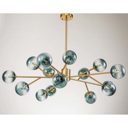 Modern Large Bubble Sputnik Chandelier in Black or Gold for Dining Room