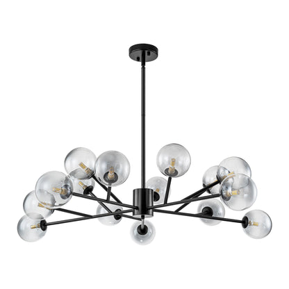 Modern Large Bubble Sputnik Chandelier in Black or Gold for Dining Room