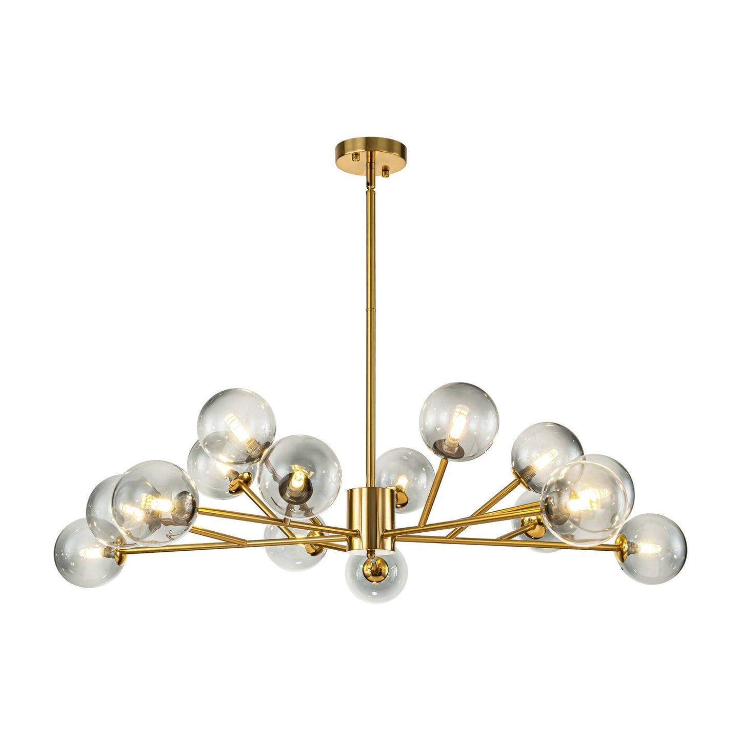 Modern Large Bubble Sputnik Chandelier in Black or Gold for Dining Room