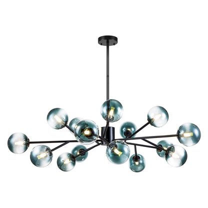 Modern Large Bubble Sputnik Chandelier in Black or Gold for Dining Room