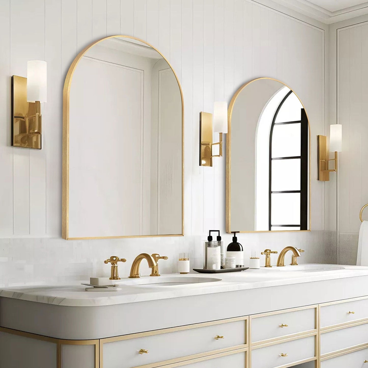 Bathroom Arch Aluminum Wall Mirror Vanity Mirrors