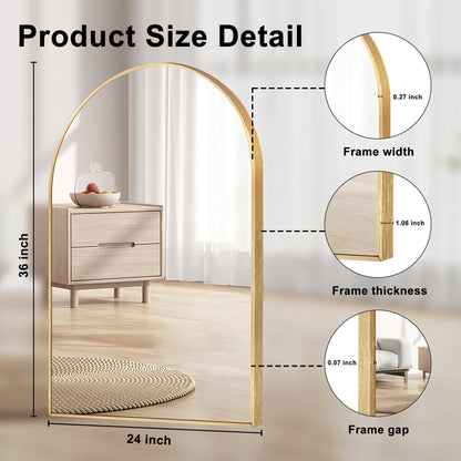 Bathroom Arch Aluminum Wall Mirror Vanity Mirrors