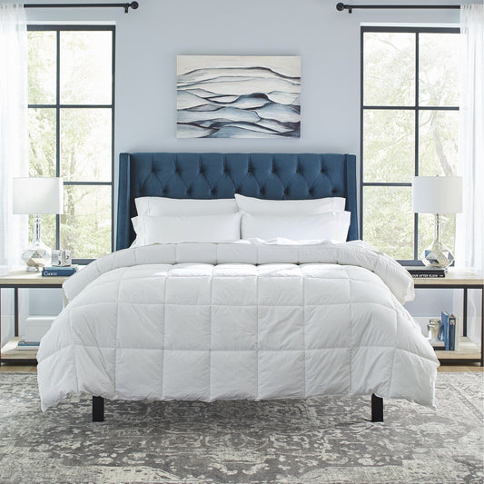 Pointehaven Luxury sized 240TC Down Alternative 100% Cotton Percale Breathable Comforter