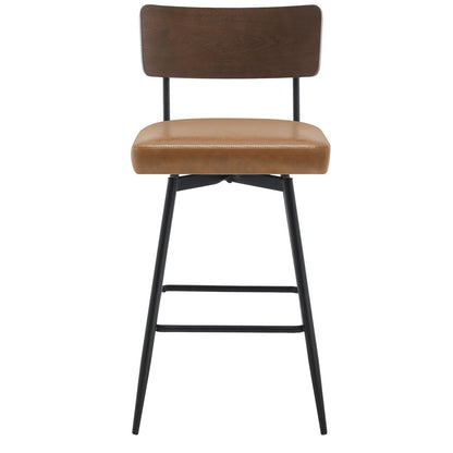 Faux Leather Upholstered Swivel Counter/Bar Stools Set of 2/3/4