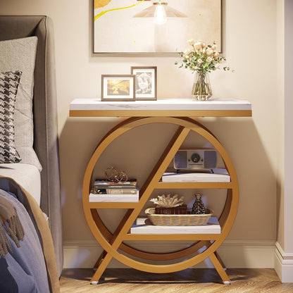 3-Tier End Table Side Table with Storage for Living Room