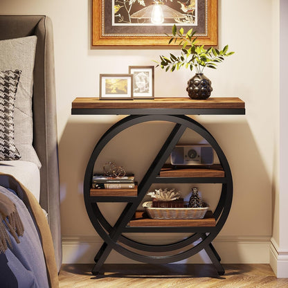 3-Tier End Table Side Table with Storage for Living Room