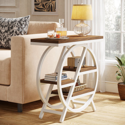 3-Tier End Table Side Table with Storage for Living Room