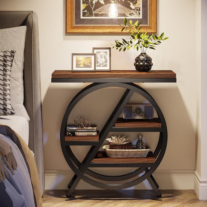 3-Tier End Table Side Table with Storage for Living Room