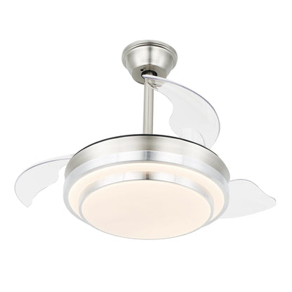 Bella Depot 36 Modern Retractable Ceiling Fan with Led Light, 6-Speed Reversible Blades with Remote