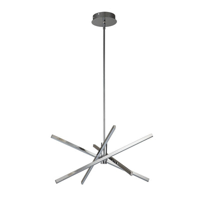 Black/ Gold Modern Aluminum LED Chandelier Linear Sputnik Ceiling Pendant Light for Living/ Dining Room/ Kitchen