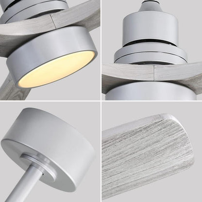 Sofucor 52 Indoor Wood Ceiling Fan Light with Remote, Integrated Light Optional