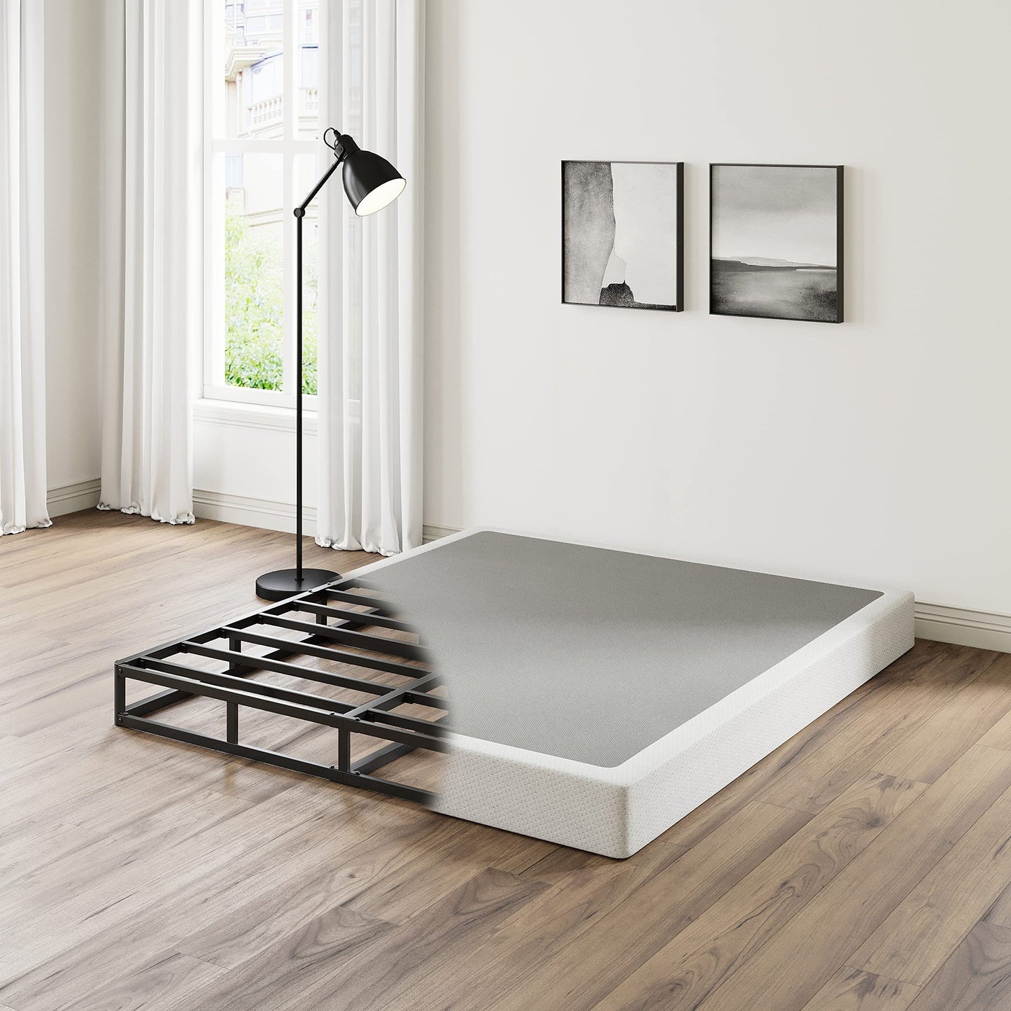 FSCHOS 7 Inch Metal Box Spring, Basics Mattress Foundation, No Legs