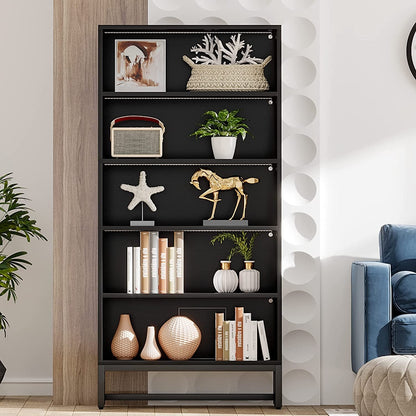 70.8 Inches Tall Bookcase and Bookshelf, 5-Tier Large Bookcases - 11.81D x 31.5W x 70.87H