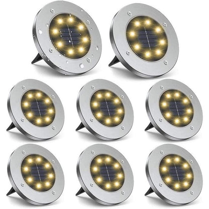 Solar Pathway Ground Lights Outdoor Waterproof