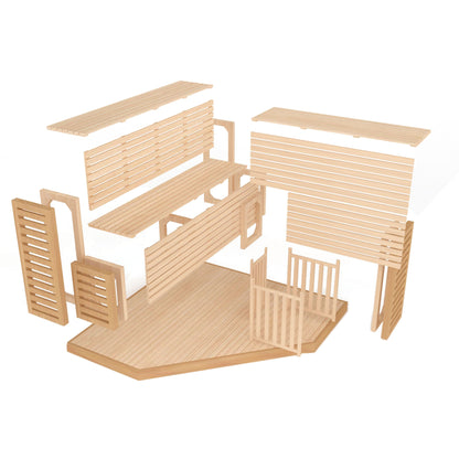 ALEKO 5-6 Person Wood Indoor Wet Dry Sauna with Electrical Heater - 75 x 75 x 83 inches