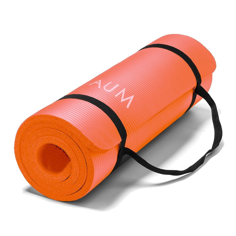 AUM High Density HD Foam Tech Yoga Exercise Mat - 72 x 24 x 1/2