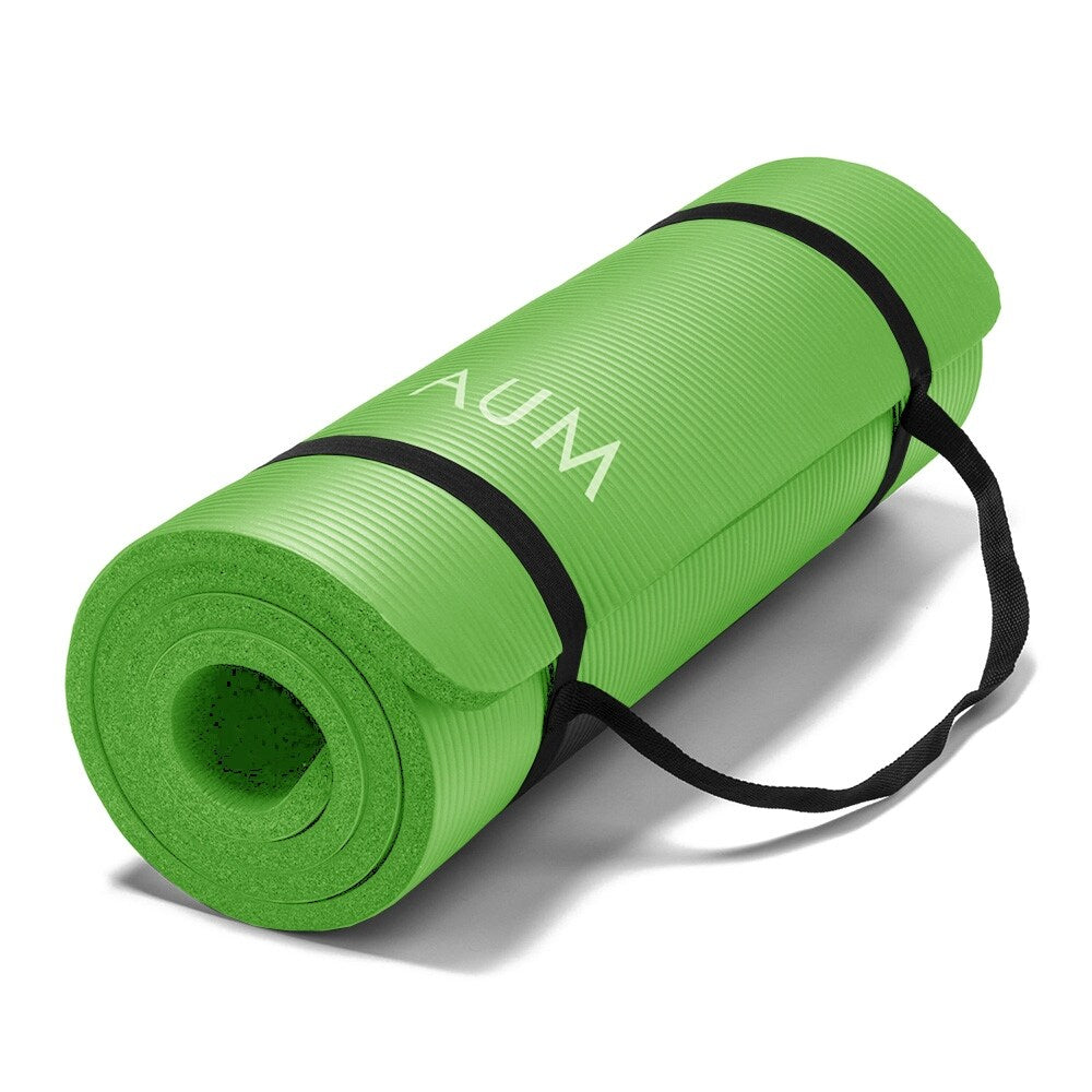 AUM High Density HD Foam Tech Yoga Exercise Mat - 72 x 24 x 1/2