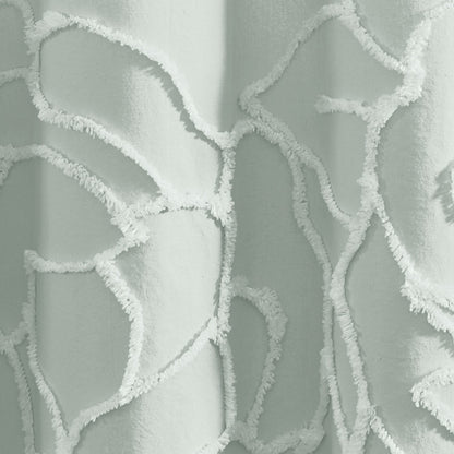 Adalee Rose Chenille Tufted Floral Shower Curtain