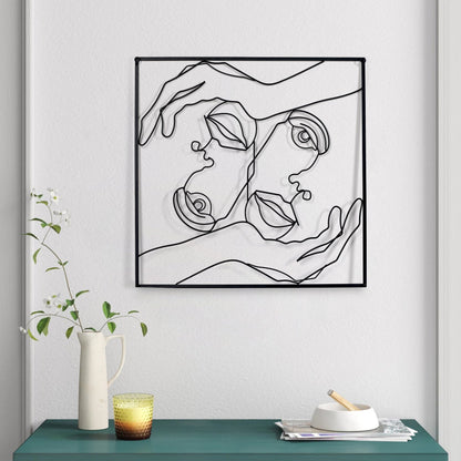 Adeco Metal Square Frame Wall Decor