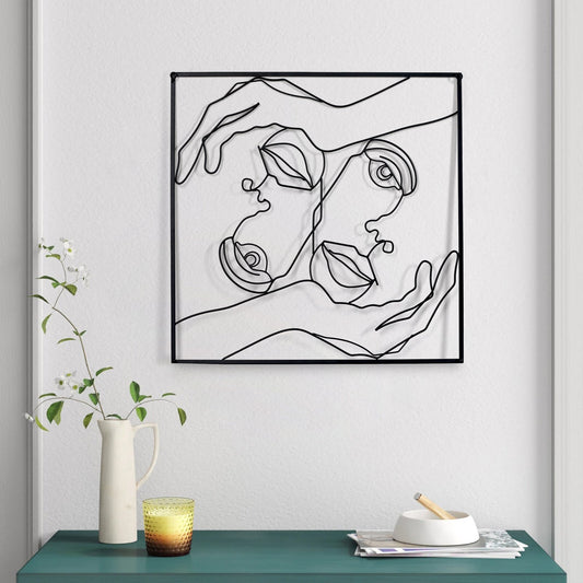 Adeco Metal Square Frame Wall Decor