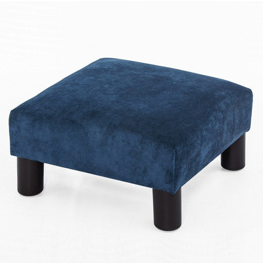 Adeco Ottoman Upholstered Fabric Footrest Pet Steps Dog Stair Stool