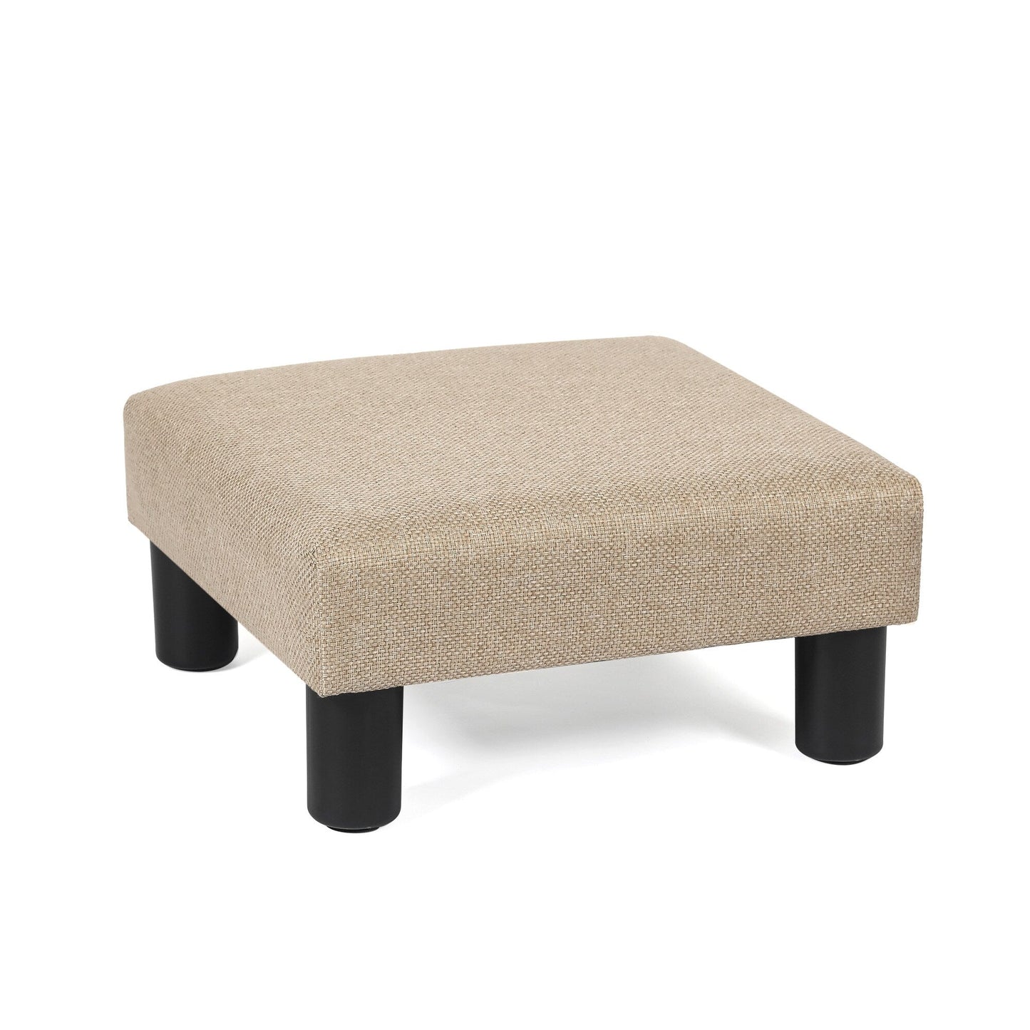 Adeco Small Ottoman Upholstered Footrest Pet Steps Dog Stairs Stool