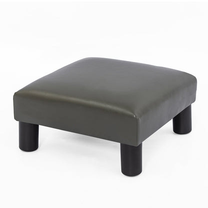 Adeco Small Ottoman Upholstered Footrest Pet Steps Dog Stairs Stool