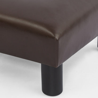Adeco Small Ottoman Upholstered Footrest Pet Steps Dog Stairs Stool
