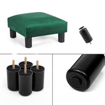Adeco Small Ottoman Upholstered Footrest Pet Steps Dog Stairs Stool