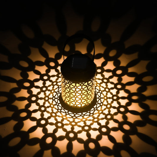 Adeco Solar Outdoor Metal Lanterns with Hanging Handle