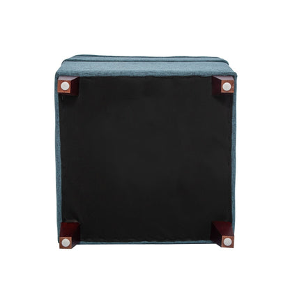 Adeco Square Storage Ottoman 17 inch Footstool