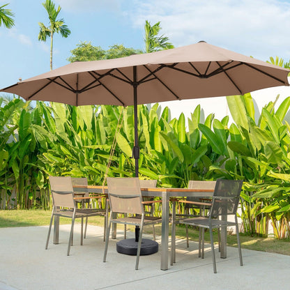 Ainfox 13Ft Large Outdoor Patio Umbrella with Crank With Base