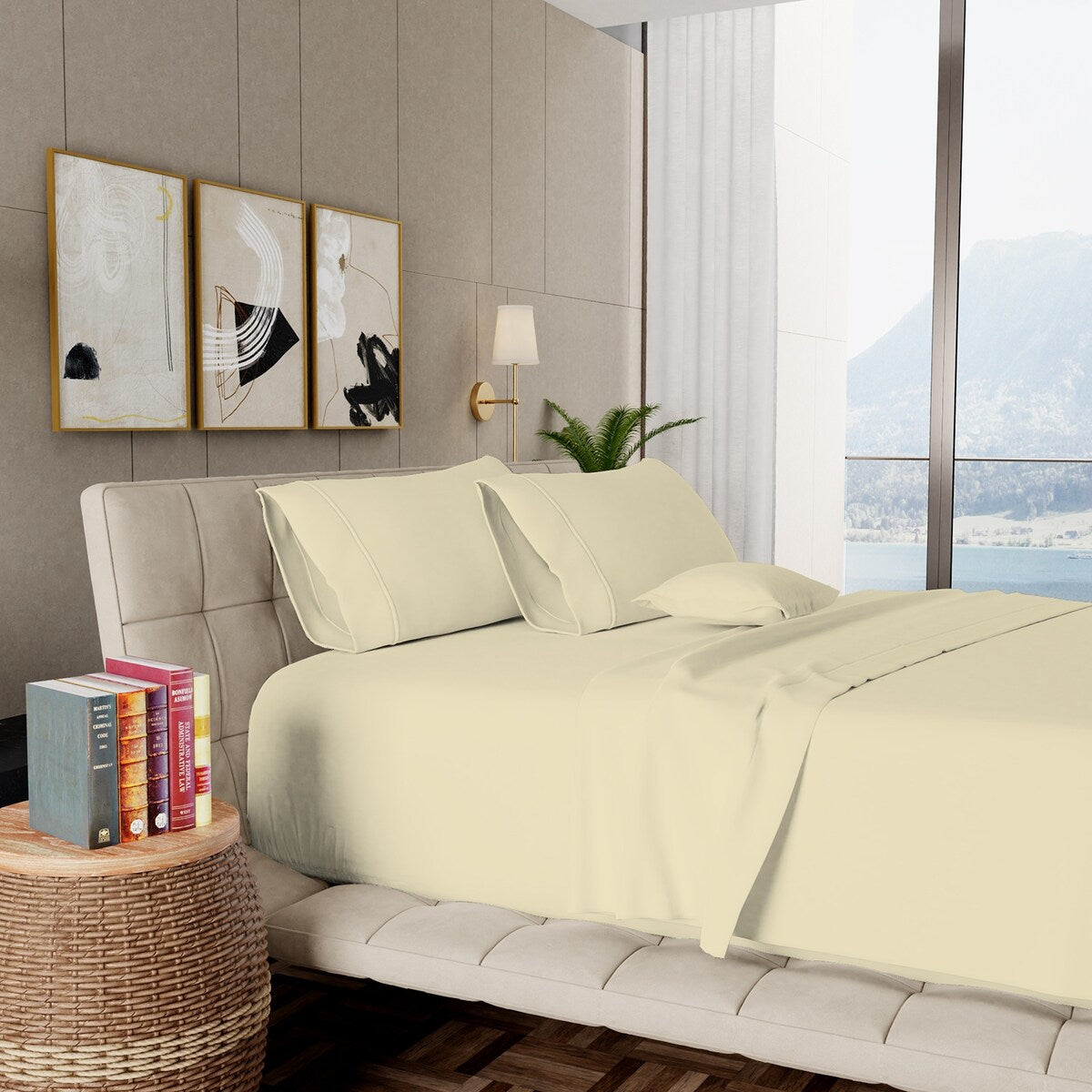 Aireolux 1000 Thread Count Ultra-Soft & Silky Luxury Egyptian Cotton Sheet Set