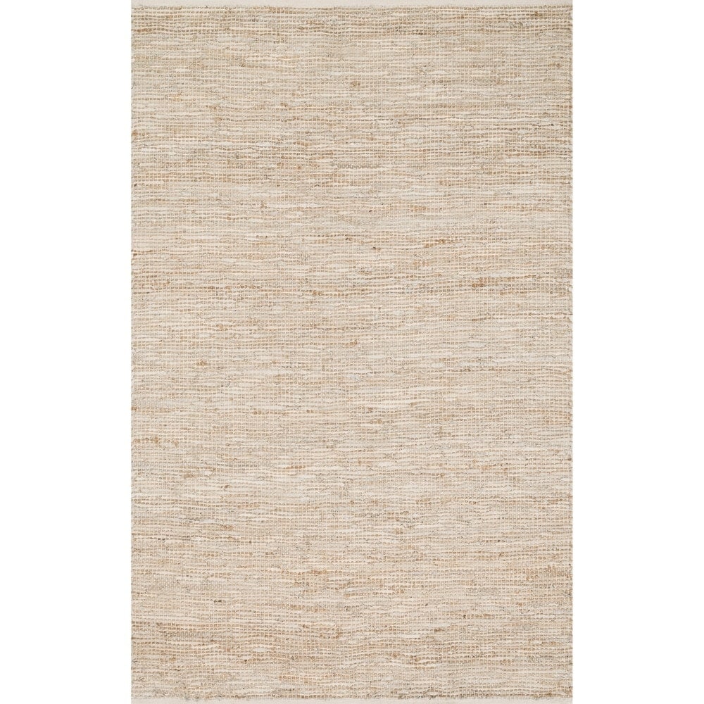 Alexander Home Farmhouse Jute and Leather Handwoven Area Rug