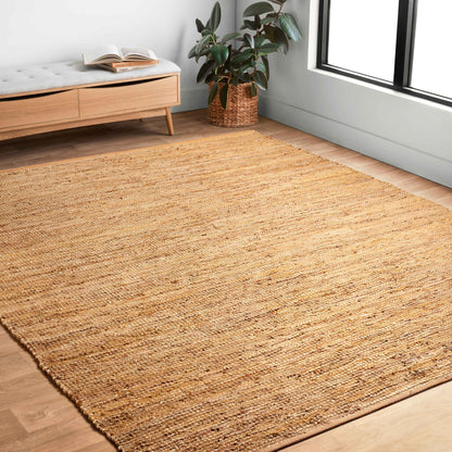 Alexander Home Farmhouse Jute and Leather Handwoven Area Rug
