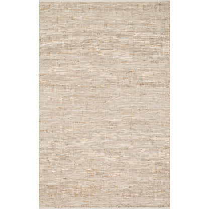 Alexander Home Farmhouse Jute and Leather Handwoven Area Rug