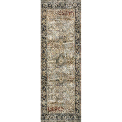 Alexander Home Isabelle Olive Tone Oriental Pattern Printed Area Rug