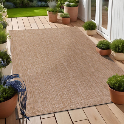 Aloha Washable Solid Indoor Outdoor Area Rug Patio Deck Living Room