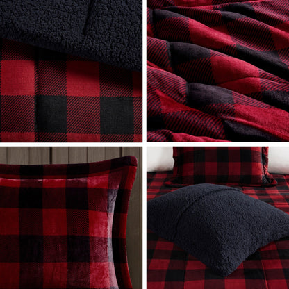 Woolrich Alton Plush to Sherpa Down Alternative Comforter Set