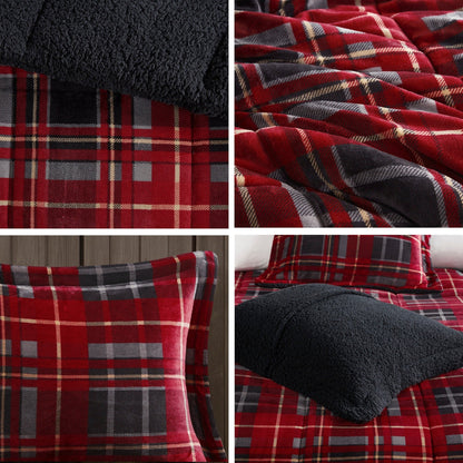 Woolrich Alton Plush to Sherpa Down Alternative Comforter Set