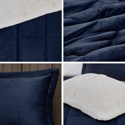 Woolrich Alton Plush to Sherpa Down Alternative Comforter Set