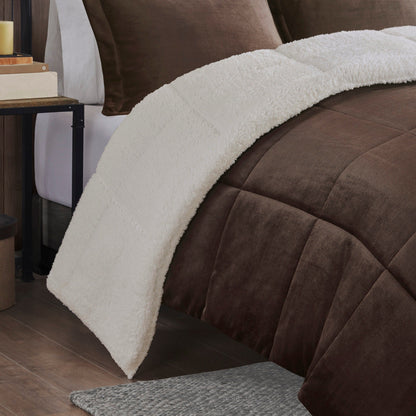 Woolrich Alton Plush to Sherpa Down Alternative Comforter Set