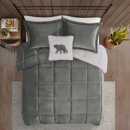 Woolrich Alton Plush to Sherpa Down Alternative Comforter Set