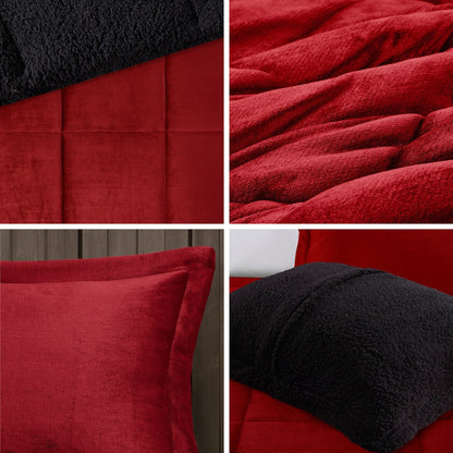Woolrich Alton Plush to Sherpa Down Alternative Comforter Set