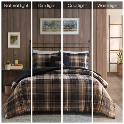 Woolrich Alton Plush to Sherpa Down Alternative Comforter Set